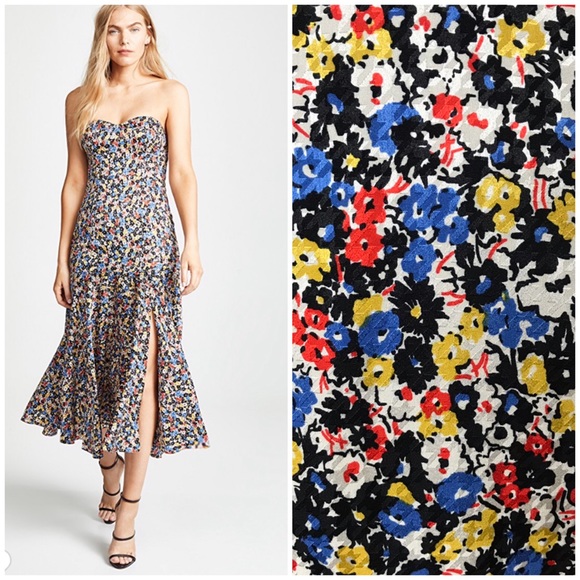Veronica Beard Dresses & Skirts - Veronica Beard Annika silk floral strapless dress